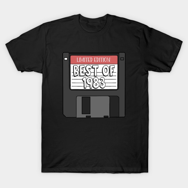 1983 Best of, Limited Edition Floppy Disc, Computer Nerd, T-Shirt by Jas-Kei Designs